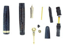 1944 PARKER VACUMATIC MAJOR AZURE BLUE PEARL FOUNTAIN PEN RESTORED OFFERED BY ANTIQUE DIGGER
