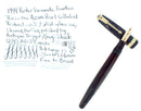 1944 PARKER VACUMATIC MAJOR AZURE BLUE PEARL FOUNTAIN PEN RESTORED OFFERED BY ANTIQUE DIGGER