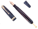 1944 PARKER VACUMATIC MAJOR AZURE BLUE PEARL FOUNTAIN PEN RESTORED OFFERED BY ANTIQUE DIGGER