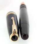 1944 PARKER VACUMATIC MAJOR AZURE BLUE PEARL FOUNTAIN PEN RESTORED OFFERED BY ANTIQUE DIGGER