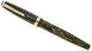 RESTORED 1945 PARKER SENIOR DUOFOLD GREEN GOLD CELLULOID FOUNTAIN PEN V NIB RESTORED OFFERED BY ANTIQUE DIGGER
