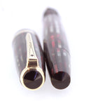 1944 PARKER STRIPED DUOFOLD SENIOR DUSTY ROSE BLUE DIAMOND FOUNTAIN PEN RESTORED OFFERED BY ANTIQUE DIGGER