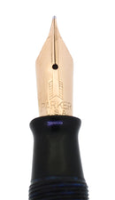 1944 PARKER MAJOR VACUMATIC AZURE BLUE PEARL FOUNTAIN PEN RESTORED