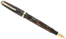 1945 PARKER STRIPED SENIOR DUOFOLD DUSTY ROSE CELLULOID FOUNTAIN PEN IN RESTORED CONDITION OFFERED BY ANTIQUE DIGGER