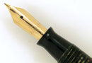 RESTORED 1945 PARKER EMERALD PEARL VACUMATIC MAJOR FOUNTAIN PEN WITH F to BB FLEX NIB
