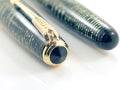 RESTORED 1945 PARKER EMERALD PEARL VACUMATIC MAJOR FOUNTAIN PEN WITH F to BB FLEX NIB