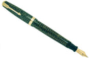 RESTORED 1945 PARKER EMERALD PEARL VACUMATIC MAJOR FOUNTAIN PEN WITH F to BB FLEX NIB