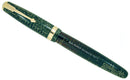 RESTORED 1945 PARKER EMERALD PEARL VACUMATIC MAJOR FOUNTAIN PEN WITH F to BB FLEX NIB