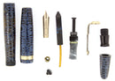 1945 PARKER AZURE PEARL VACUMATIC MAJOR FOUNTAIN PEN GORGEOUS COLOR RESTORED OFFERED BY ANTIQUE DIGGER