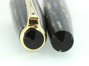 RESTORED 1945 PARKER DUOFOLD SENIOR FOUNTAIN PEN IN BLUE GRAY CELLULOID WITH V NIB OFFERED BY ANTIQUE DIGGER