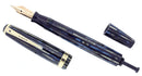 RESTORED 1945 PARKER DUOFOLD SENIOR FOUNTAIN PEN IN BLUE GRAY CELLULOID WITH V NIB OFFERED BY ANTIQUE DIGGER