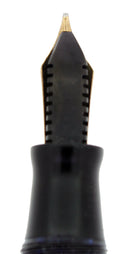 1945 PARKER VACUMATIC MAJOR AZURE BLUE PEARL FOUNTAIN PEN RESTORED OFFERED BY ANTIQUE DIGGER