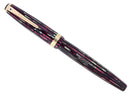 1945 PARKER STRIPED DUOFOLD SENIOR DUSTY ROSE BLUE DIAMOND FOUNTAIN PEN RESTORED OFFERED BY ANTIQUE DIGGER