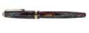 1945 PARKER STRIPED DUOFOLD SENIOR DUSTY ROSE BLUE DIAMOND FOUNTAIN PEN RESTORED OFFERED BY ANTIQUE DIGGER