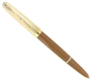 1945 PARKER 51 BUCKSKIN BEIGE DOUBLE JEWEL FOUNTAIN PEN RESTORED NEAR MINT OFFERED BY ANTIQUE DIGGER