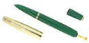 1945 PARKER 51 DOUBLE JEWEL NASSAU GREEN FOUNTAIN PEN RESTORED OFFERED BY ANTIQUE DIGGER