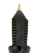 1946 PARKER SENIOR DUOFOLD STRIPED BLUE GRAY CELLULOID FOUNTAIN PEN RESTORED OFFERED BY ANTIQUE DIGGER