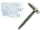 1946 PARKER SENIOR DUOFOLD STRIPED BLUE GRAY CELLULOID FOUNTAIN PEN RESTORED OFFERED BY ANTIQUE DIGGER