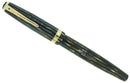 1946 PARKER SENIOR DUOFOLD STRIPED BLUE GRAY CELLULOID FOUNTAIN PEN RESTORED OFFERED BY ANTIQUE DIGGER