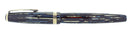 1946 PARKER SENIOR DUOFOLD STRIPED BLUE GRAY CELLULOID FOUNTAIN PEN RESTORED OFFERED BY ANTIQUE DIGGER