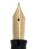 1946 PARKER SENIOR DUOFOLD STRIPED BLUE GRAY CELLULOID FOUNTAIN PEN RESTORED OFFERED BY ANTIQUE DIGGER