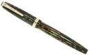 1945 PARKER SENIOR DUOFOLD GREEN GOLD CELLULOID FOUNTAIN PEN RESTORED OFFERED BY ANTIQUE DIGGER