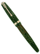1945 PARKER VACUMATIC EMERALD PEARL SINGLE JEWEL MAJOR FOUNTAIN PEN RESTORED OFFERED BY ANTIQUE DIGGER