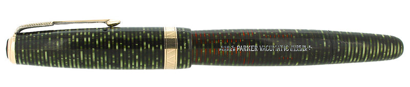 1945 PARKER VACUMATIC EMERALD PEARL SINGLE JEWEL MAJOR FOUNTAIN PEN RESTORED OFFERED BY ANTIQUE DIGGER