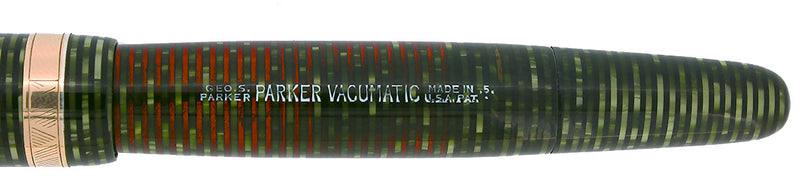 1945 PARKER VACUMATIC EMERALD PEARL SINGLE JEWEL MAJOR FOUNTAIN PEN RESTORED OFFERED BY ANTIQUE DIGGER