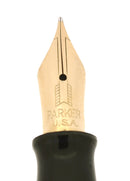 1945 PARKER VACUMATIC EMERALD PEARL SINGLE JEWEL MAJOR FOUNTAIN PEN RESTORED OFFERED BY ANTIQUE DIGGER