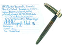 1945 PARKER EMERALD PEARL VACUMATIC MAJOR FOUNTAIN PEN F-BB FLEX NIB RESTORED OFFERED BY ANTIQUE DIGGER