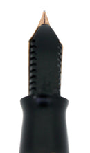 1945 PARKER SENIOR STRIPED DUOFOLD GREEN GOLD CELLULOID FOUNTAIN PEN RESTORED OFFERED BY ANTIQUE DIGGER