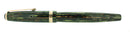 1945 PARKER SENIOR STRIPED DUOFOLD GREEN GOLD CELLULOID FOUNTAIN PEN RESTORED OFFERED BY ANTIQUE DIGGER