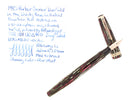 1945 PARKER STRIPED DUOFOLD SENIOR DUSTY ROSE BLUE DIAMOND FOUNTAIN PEN RESTORED OFFERED BY ANTIQUE DIGGER