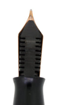 1945 PARKER SENIOR STRIPED DUOFOLD BLUE GRAY CELLULOID FOUNTAIN PEN RESTORED OFFERED BY ANTIQUE DIGGER