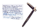 1945 PARKER SENIOR STRIPED DUOFOLD BLUE GRAY CELLULOID FOUNTAIN PEN RESTORED OFFERED BY ANTIQUE DIGGER