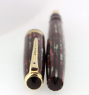 1945 PARKER SENIOR DUOFOLD DUSTY ROSE CELLULOID FOUNTAIN PEN M-BB NIB RESTORED OFFERED BY ANTIQUE DIGGER