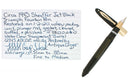 C1945 SHEAFFER LIFETIME JET BLACK PLUNGER FILL FOUNTAIN PEN TRIUMPH NIB RESTORED OFFERED BY ANTIQUE DIGGER