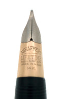 C1945 SHEAFFER LIFETIME 1250 JET BLACK FOUNTAIN PEN 14K TRIUMPH NIB RESTORED OFFERED BY ANTIQUE DIGGER