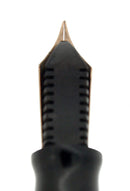 1945 PARKER SENIOR DUOFOLD STRIPED BLUE GRAY CELLULOID FOUNTAIN PEN RESTORED OFFERED BY ANTIQUE DIGGER