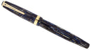1945 PARKER SENIOR DUOFOLD STRIPED BLUE GRAY CELLULOID FOUNTAIN PEN RESTORED OFFERED BY ANTIQUE DIGGER