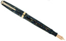 1945 PARKER SENIOR DUOFOLD STRIPED BLUE GRAY CELLULOID FOUNTAIN PEN RESTORED OFFERED BY ANTIQUE DIGGER
