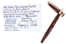 1945 PARKER SENIOR DUOFOLD STRIPED DUSTY ROSE CELLULOID FOUNTAIN PEN RESTORED OFFERED BY ANTIQUE DIGGER