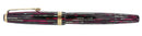 1945 PARKER SENIOR DUOFOLD STRIPED DUSTY ROSE CELLULOID FOUNTAIN PEN RESTORED OFFERED BY ANTIQUE DIGGER