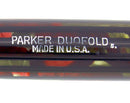 1945 PARKER SENIOR DUOFOLD STRIPED DUSTY ROSE CELLULOID FOUNTAIN PEN RESTORED OFFERED BY ANTIQUE DIGGER