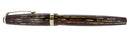 RESTORED 1946 PARKER DUOFOLD SENIOR FOUNTAIN PEN GREEN GOLD CELLULOID WITH V NIB OFFERED BY ANTIQUE DIGGER