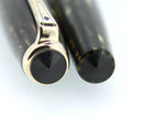 1946 PARKER STRIPED SENIOR DUOFOLD GREEN GOLD CELLULOID FOUNTAIN PEN RESTORED OFFERED BY ANTIQUE DIGGER
