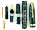 1946 PARKER EMERALD PEARL VACUMATIC MAJOR FOUNTAIN PEN F to B FLEX NIB RESTORED OFFERED BY ANTIQUE DIGGER