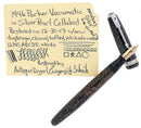 1946 PARKER SILVER PEARL VACUMATIC MAJOR SIZE FOUNTAIN PEN RESTORED OFFERED BY ANTIQUE DIGGER