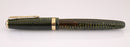 RESTORED 1946 PARKER EMERALD PEARL VACUMATIC MAJOR FOUNTAIN PEN WITH F to BB SEMI-FLEXIBLE NIB